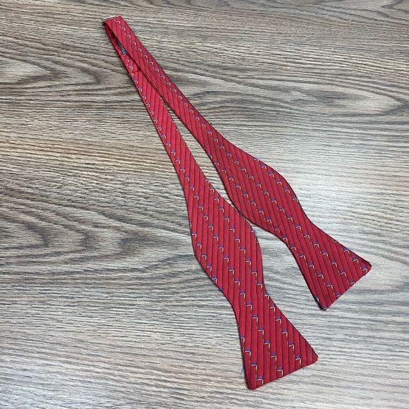 Robert Talbott Other - Robert Talbott Red w/ Gold & Blue Check Bowtie